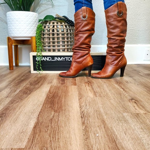 Matisse "Tasha" Cigar Brown Heeled Boots  Grommet/Pull tabs Size 8.5 - Picture 1 of 14